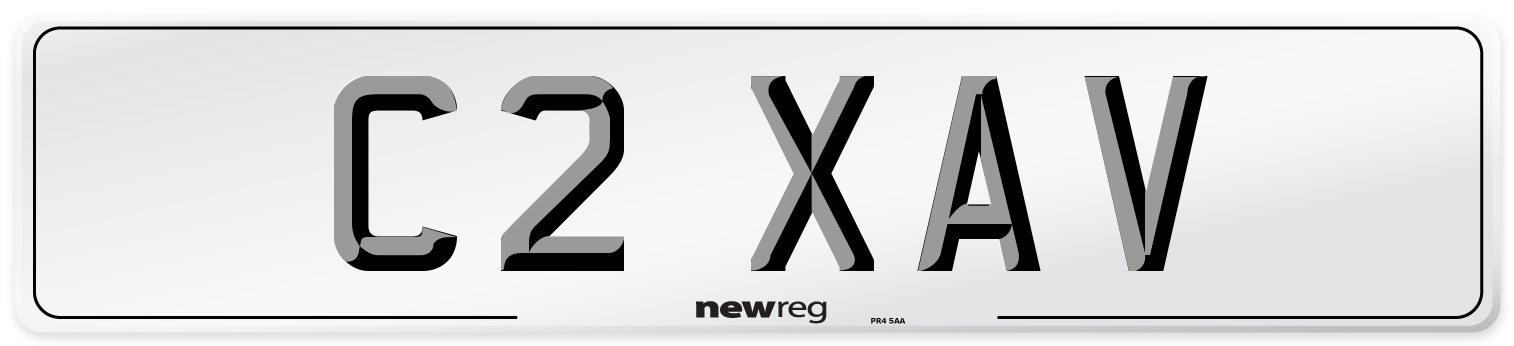 C2 XAV Number Plate from New Reg